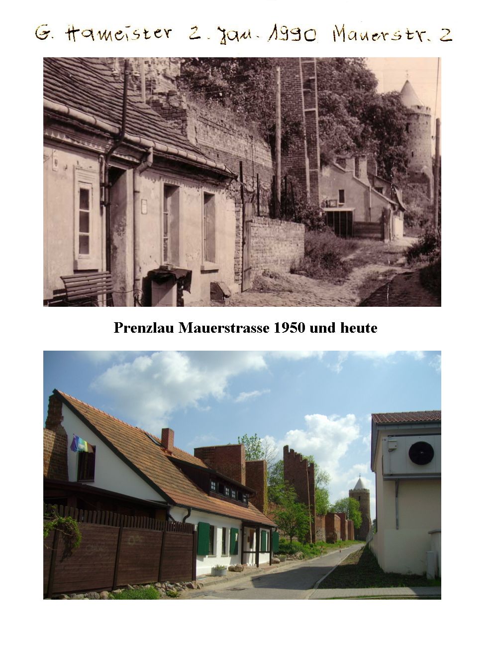Mauerstr fr�her heute